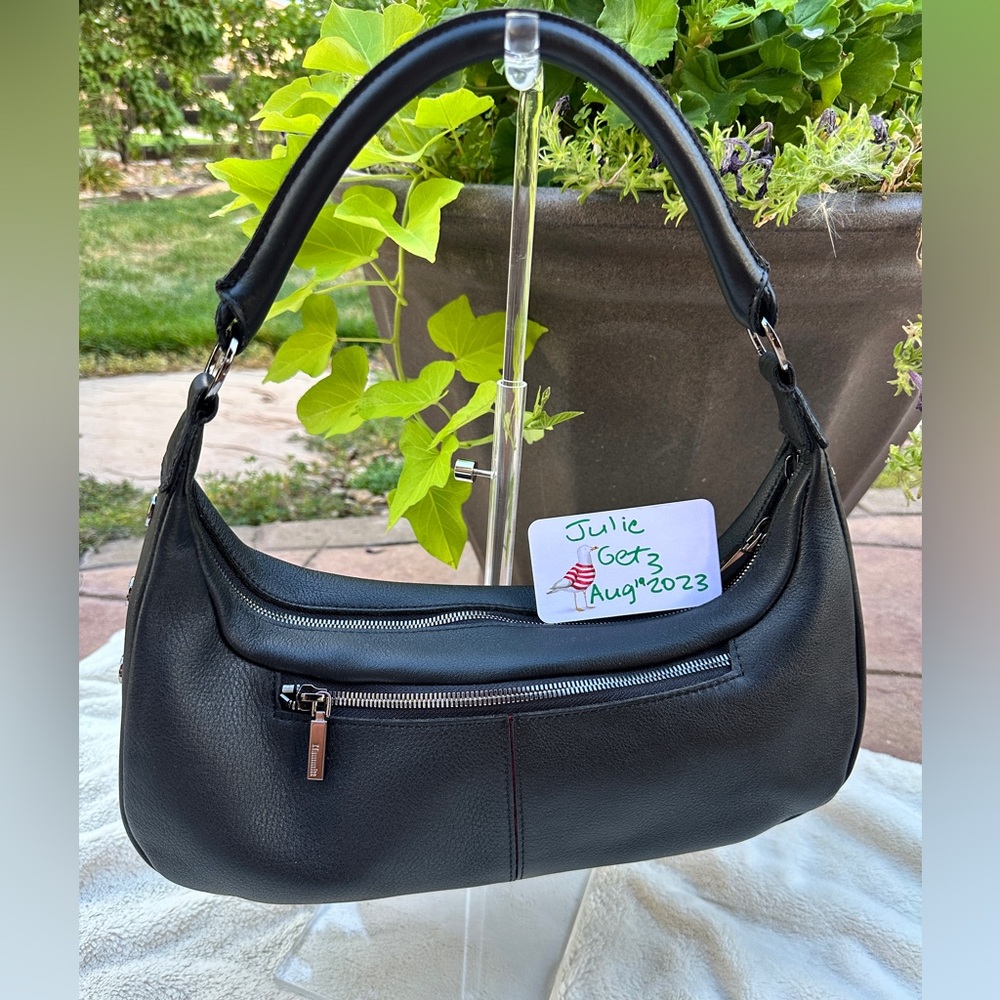 Hammitt Becker Medium, Black pebbled leather.